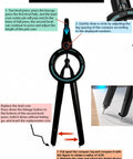 Instructions for using Digital Radius Compass Draw Tool With 0.5mm Lead For Precise Circles Drafting And Geometry No Slip Grip And Real Time Radius Display
