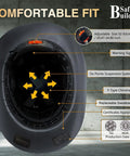 Built Legit Heavy Duty Full Brim Hard Hat Class C Safety Helmet Vented Hdpe Shell Ansi Approved interior view with adjustable size and six-point suspension.