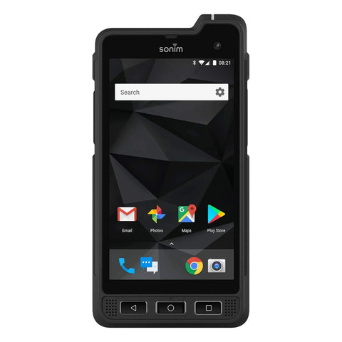 Built Like A Tank This Kickass Dual Sim Unlocked Device Packs 64Gb Storage And Lightning Fast 4G LTE Data Speeds Into A Rugged Black Android Phone Ready For Heavy Duty Use front view.