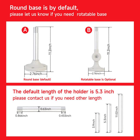 Heavy Duty Multi Layer Tower Light With LED Warning Lamp showing round and rotatable base, dimensions labeled for industrial use