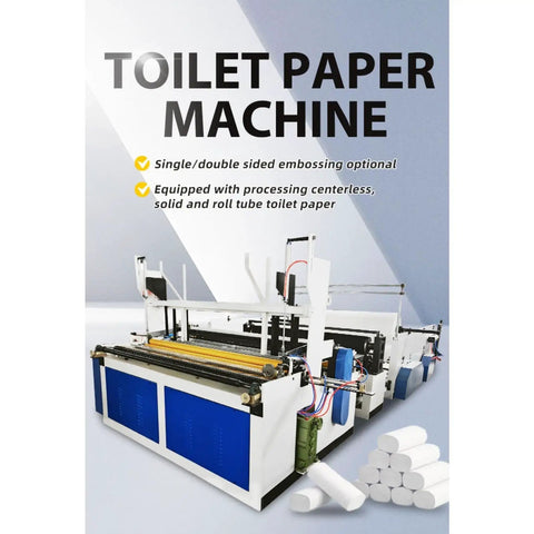 Top Notch Commercial Tissue Paper Production Equipment Built For Hustling Startups Running This Mini Toilet Roll Maker Machine to create rolls.