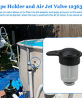 Air Jet Valve And Cap Kit For Above Ground Pool Inlets, Replacement Part Compatible With 26165EH, featured close-up