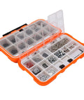 RC Screw Kit 537 Pieces Stainless Steel With Double Sided Storage Box Universal Spare Parts All In One For One Eighth One Tenth One Twelfth One Sixteenth RC Cars And Trucks Durable Rustproof Hardware Set For Quick Repairs, open box view