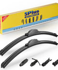 Deadly Smooth 22 Inch Windshield Wiper Blades 2 Pack with black rubber-coated design suitable for all weather conditions.