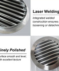 Heavy Duty Stainless Steel Ventilation Access Panel Cover For Embedded Drywall Wall Systems Featuring Easy Peasy Installation And Built Tough Rust Resistant 29 Inch Air Exhaust Grille Plate For Swift Heat Dissipation showing laser welding and polished finish.
