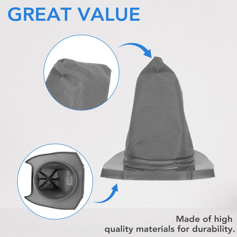 Vibe 3 In 1 Vacuum Filter Replacement For Bagless Stick Vacuum in SD20020 Series, fabric and rubber material, side and top views