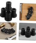 4 Pack Heavy Duty Carbon Steel Barn Door Track Clamps That Are Easy To Install Sliding Track Spacers For Replacement Mounting And Versatile Compatibility For Any Barn Door Project, shown in different views and settings.