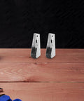 Heavy Duty Sliding Door Track Pulley Rollers With Silent Glide Nylon Wheels Built Damn Tough For Cabinet Wardrobe Hardware And Closet Bottom Support Replacement 4 Pack displayed on wood surface.