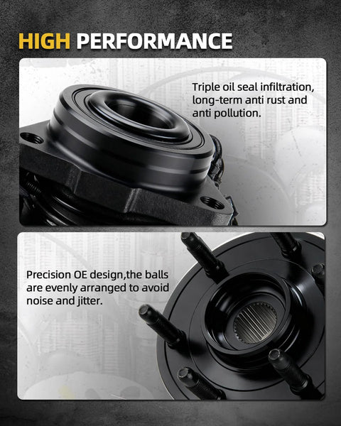 Close-up of Rear Anti Rust Wheel Bearing Hub Assembly Fit For Subaru Forester 2019, precision OE design with oil seal.