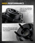 Rear Wheel Bearing Hub Assembly For Dodge Charger 2006 To 2009, Chrysler 300 2005 To 2009, Magnum 2005 To 2008 Non ABS 5 Lug With Anti Rust Black Coating