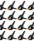 16 Pack Small Spring Clamps 3 Point 5 Inch Heavy Duty Clips For Backdrop Stand And Crafts Plastic Backdrop Clips For Woodworking