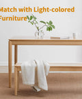 Rock Solid Fraxinus Manchurian Ash Wood Bench With Thickened Apron And Smooth Rounded Edges For Entryway Foyer Or Dining Room And Badass Heavy Duty Hallway Stool Built Tough For Everyday Chill with a light-colored backdrop.