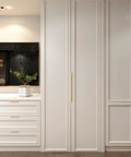 Modern kitchen cabinets with Twenty Five Pack Kitchen Cabinet Handles Three And Three Quarters Inch Matte Gold Pulls for dresser drawers.