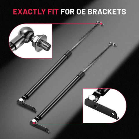 Two Pack Rear Hatch Lift Supports For Subaru Outback And Legacy 2010 To 2014 Trunk Gas Struts Liftgate Shocks close-up with OE fit