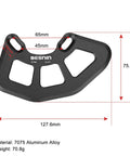 ISCG05 Bash Guard For 22T To 40T Chainrings, Aluminum 7075-T6 1X with dimensions and material details marked