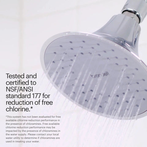 Filtered Shower Head With Chrome Slate Face And Wide Rain Spray For Softer Skin And Hair That Feels Legit 6 Month FF15 Filter Certified