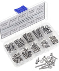 Size 6 32 UNC Stainless Steel Phillips Flat Head Machine Screws And Hex Nuts Assortment Kit 304 Stainless open box