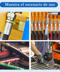 Heavy Duty Hydraulic Hose Crimping Tool With 8 Die Sets For 6 To 28mm Hose And One Quarter Inch Hydraulic Cables in use