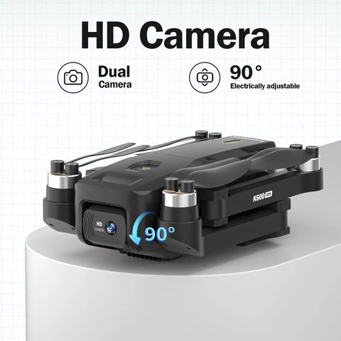 Close-up of HD Camera on GPS Drone With EIS Camera And Four Point Five Inch LCD Screen On Controller For FPV Drones Track And Orbit Mode