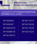 Drivetrain Upgrade Replacement Kit Fits Hayward Superpump Pumps 1 HP SP1600X DIY Friendly Install compatibility chart