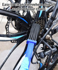 Using blue brush from Bike And Motorcycle Chain Cleaning Brush Set Blue And Red Dual Color 10 Inch for bike chain maintenance