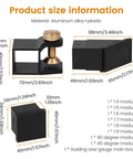 Aluminum Alloy Dovetail Jig Marker Gauge With Eight Modules, Magnetic Woodworking Marking Tool, product size and dimensions.