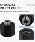 Router Collet Kit Replacement 1 Quarter Inch And 1 Half Inch Fits 1613 1617 1618 1619 Series Routers