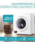 Compact 2 In 1 Washer And Dryer Combo With Instant Quick Wash And Bulky Bedding Capacity displaying adjustable temp control settings.