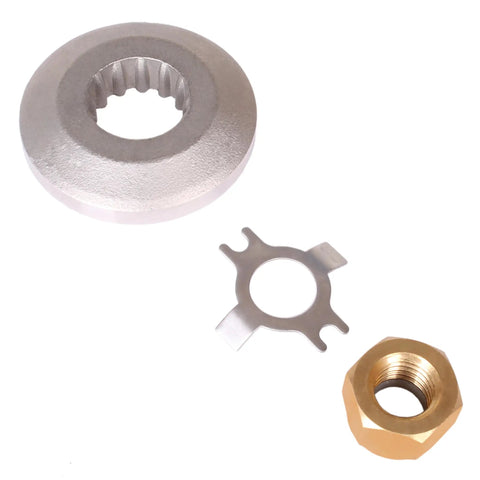 Mercury Outboard Prop Shaft Nut Kit With Thrust Washer And Tab Washer For 25 HP Through 70 HP Engines Easy Install 13 Tooth Spline