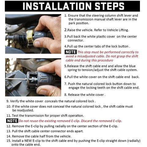 Step-by-step guide to install 10 Piece Shift Cable Clips Set For Chevy Silverado And GMC Sierra 4L80E 4L60E Transmission Gearbox Metal Black Retainer.