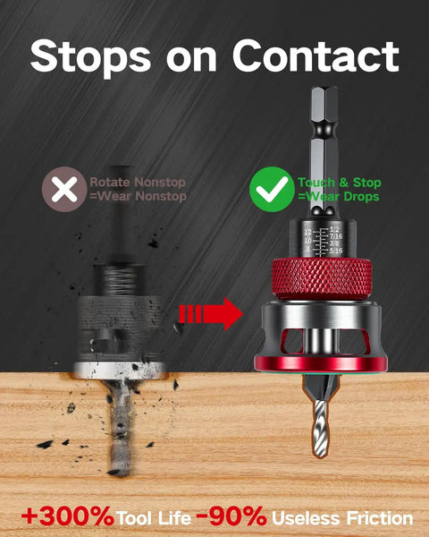 Comparison of worn and new countersink drill bits with depth stop for 7 Piece Countersink Drill Bit Set With Four Flute HSS M2 Tapered Bits