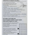 Pro Grade Wire Labeling Booklet With 0 Through 9 Legend, 45 Markers instructions panel in multiple languages, snap apart markers