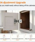 3D adjustment guide for 8 Pack Overlay Soft Close Cabinet Hinges For Face Frame Cabinets with door installation diagram.