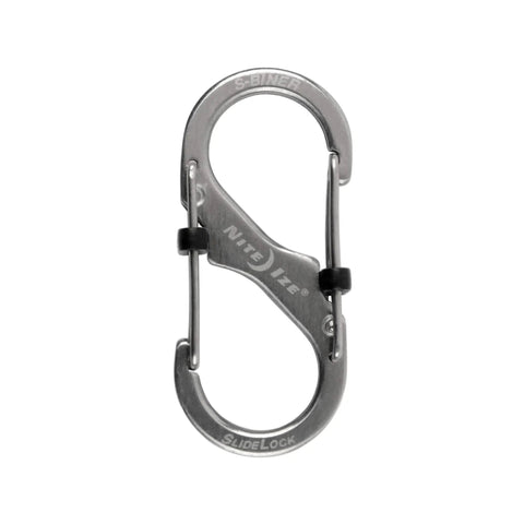 Size 2 Stainless Steel S Biner With SlideLock Dual Locking Gates For Keys Backpack Or Belt Loop Secure Clip For Valuables Gear And Everyday Carry EDC Carabiner