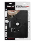 Heavy Duty Aluminum Router Table Insert Plate With Dual Snap Lock Rings For Custom Built Workbenches, showing installation process.