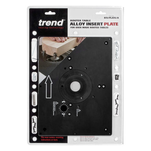 Heavy Duty Aluminum Router Table Insert Plate With Dual Snap Lock Rings For Custom Built Workbenches, showing installation process.