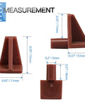 Straight Up Heavy Duty Brown Plastic Shelf Pegs 20 Count Offering Five Millimeter Diameter And Eight Millimeter Length For Bookcase Cabinet Hardware Plus Cupboard Shelves No Sweat Setup with measurements shown.