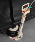 Beefy Triple Bag Air Jack 3 Ton Pneumatic Lift for Cars, SUVs and Trucks with adjustable long handle and steel pipes in use.