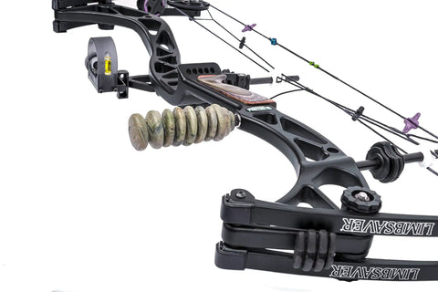 S-Coil Bow Stabilizer 4.5 Inch NAVCOM Vibration Dampening for silent, smooth shots on compound bow with camo finish.