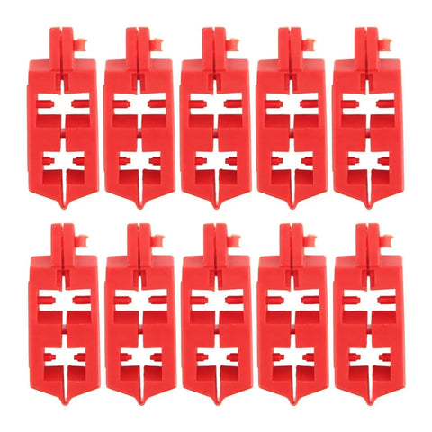 Heavy Duty Circuit Breaker Lockout Kit 10 Pack Snap On Safety LOTO Gear For Electrical Panels High Grade Handle Clamps Quick Release Breaker Locks Built Tough For Zero Fuss Lockout Tag Out Wall Setup
