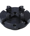 4 Inch Wood Lathe Chuck Set With Pro Grade Self Centering 4 Jaw Chuck, top view with numbered jaws