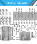 Electrical schematic for Hands On Soldering Practice Kit With 7 Digit LED Display Calculator And Resistor Decoder
