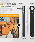 Compact Right Angle Screwdriver Kit With T5 T6 T7 Torx Bits designed for tight squeezes, showcasing size and convenience in a working environment.