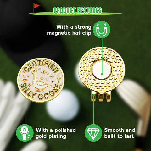 Funny Goose Golf Ball Marker With Magnetic Hat Clip For Golfers A Dope Golf Accessory For Men And Women Who Love The Game