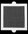10pcs Hair Catcher for Shower Drain, Four Ears Round, white square grid design for effective hair and debris capture.