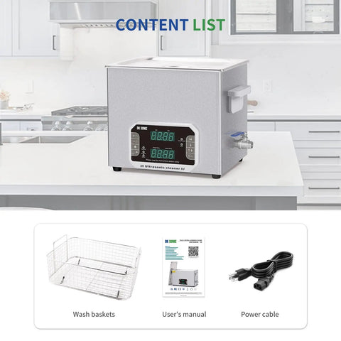 Beat Nasty Grime Like A Pro With This Heavy Duty Ultrasonic Cleaner Featuring A Spacious Ten Liter Tank and Quick Heater.