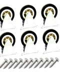 2.5 Inch Rigid Plate Caster Wheels Hard Rubber Non-Swivel For Furniture And Workbenches, 6 Pack With Screws, Black Finish, 1.8mm Steel Plate