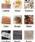 Branding Iron Kit for Wood and Leather With Copper Stamp Mold and Handy Handle Personalize Your Woodworking Projects on various materials like leather, wood, and more.