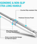 Smooth As Butter Extra Long Handle 1/2 Inch Drive 90 Tooth Ratchet Wrench crafted from premium chrome alloy steel with comfort grip.