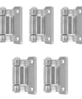 Heavy Duty Stainless Steel Dump Bed Hinges For Automotive Use Detachable Cargo Door Hinges Beefy Rugged Corrosion Resistant Hinges For Vehicle Containers Exterior Doors And Trailers, five silver hinges